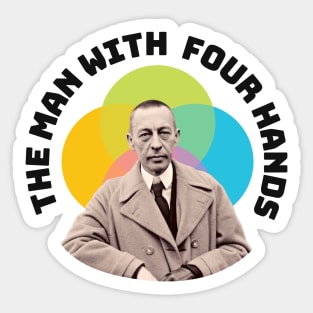 Rachmaninoff - four hands Sticker